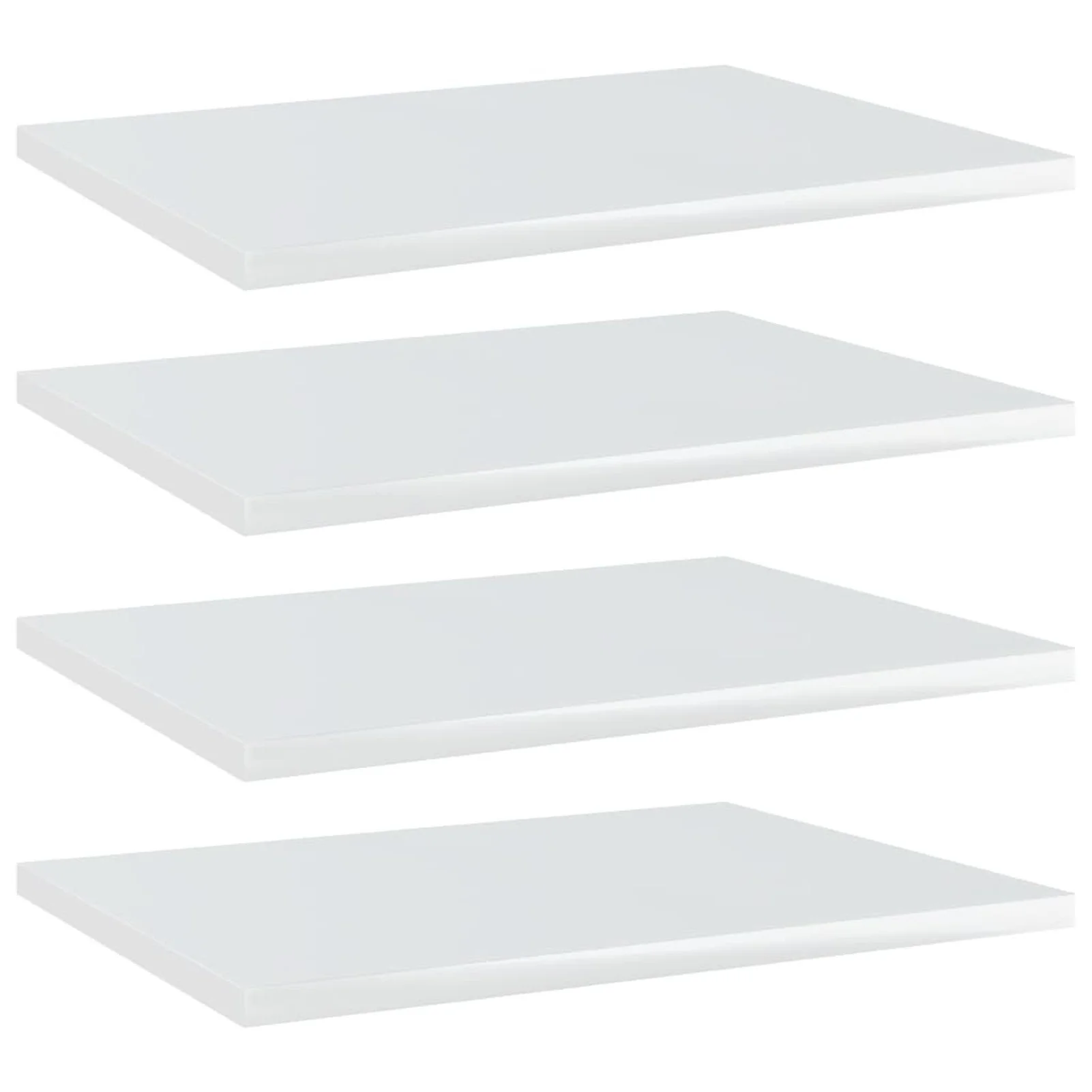 

Bookshelf Boards 4 pcs High Gloss White 15.7"x11.8"x0.6" Chipboard