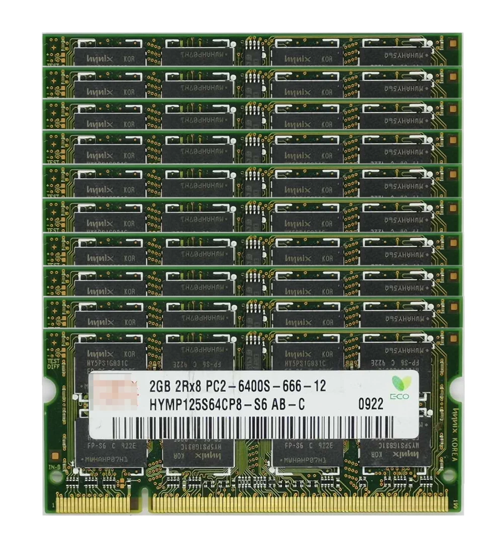 

Оперативная память DDR2, б/у, 800 МГц, 1,8 в, PC2-6400S, 10 шт./комплект