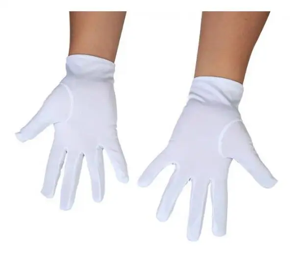 

Men Women Etiquette Reception Honor Guard Hands Protector Parade White Gloves Formal Magician Full Finger Catering Drivers