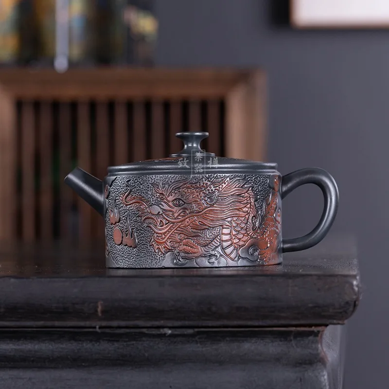 Оригинальный Юньнаньский фиолетовый керамический горшок Fengming полностью резной