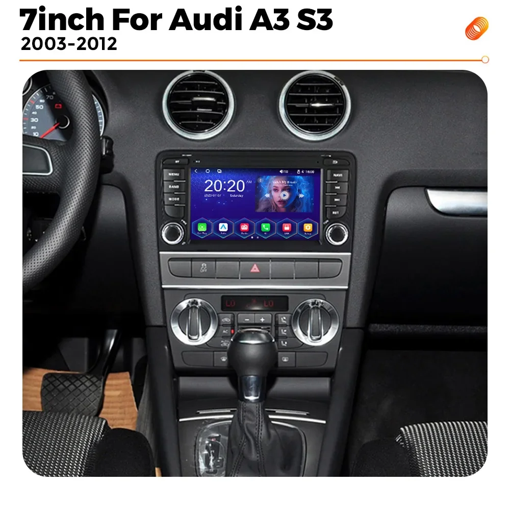Для автомобильного радио Audi A3 8P 2003-2011 S3 RS3 Sportback 7-дюймовая система Linux