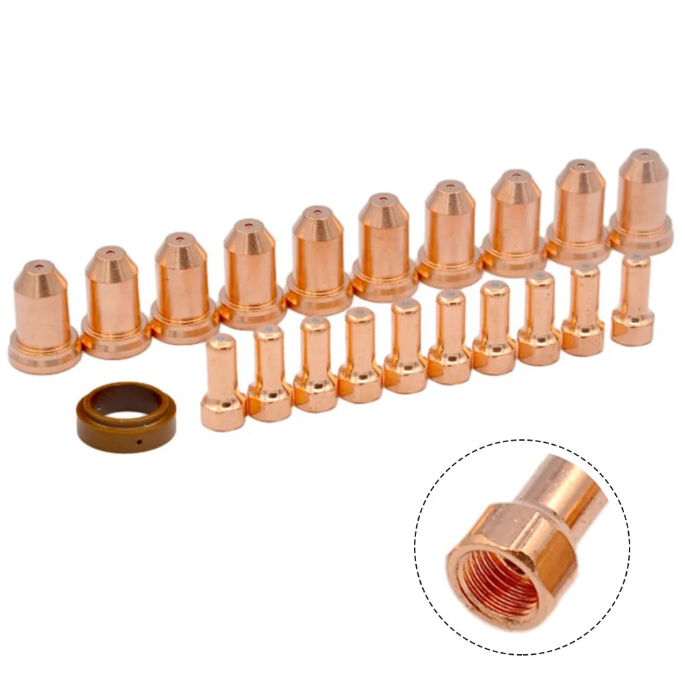 

21pcs PT-80 PT80 IPT-80 Plasma Cutter Torch Electrode 1.3mm Tips 52558 51311.13 Nozzle 51311.13 WSP-061004 Plasma Torch Parts