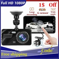 full hd 1080p car dash cam dual lens driving recorder touch car dvr vehicle camera front and rear view dashcam car accessories