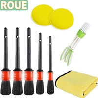 roue detailing brush set car cleaning brushes power scrubber drill brush for car air vents rim cleaning dirt dust clean tools