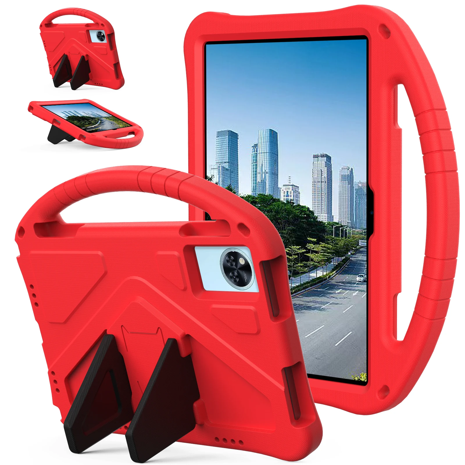 Фото Детский чехол из ЭВА для Infinix Xpad 30E 2026 20 2025 2024 11,0 дюймов с портативной подставкой-держателем, противоударный корпус №1