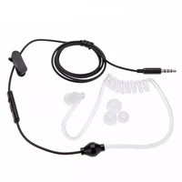 acoustic radiation protection anti radiation fbi headphones air tube handsfree earphone with microphone volume control ear hook