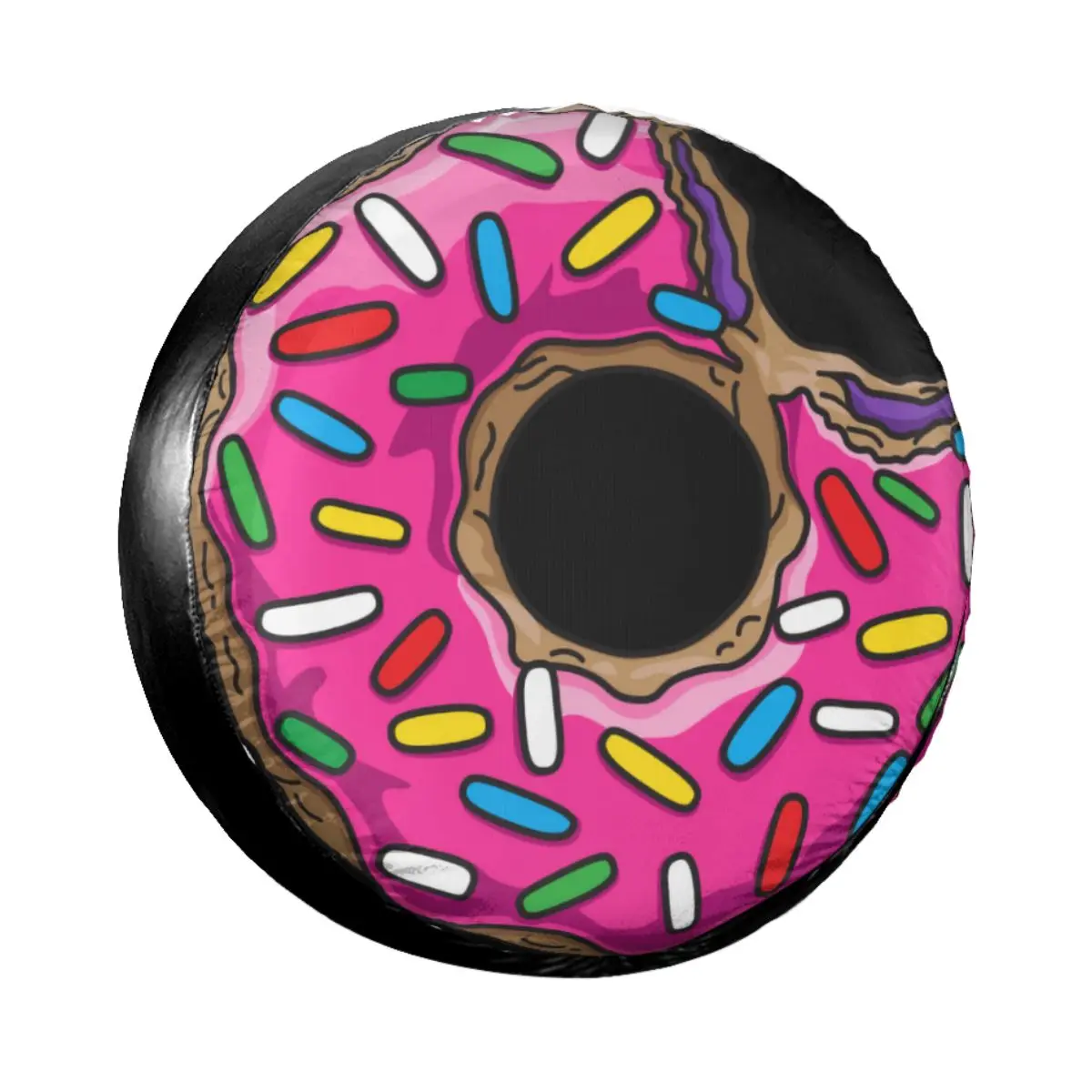 

Donut Doughnut Spare Tire Cover for Jeep Pajero Custom Circular Bread Waterproof Car Wheel Covers 14" 15" 16" 17" Inch