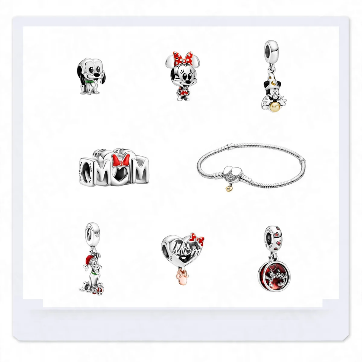 Милые Подвески из серии Микки и Минни Маус Disney Пандора Подходит для 925