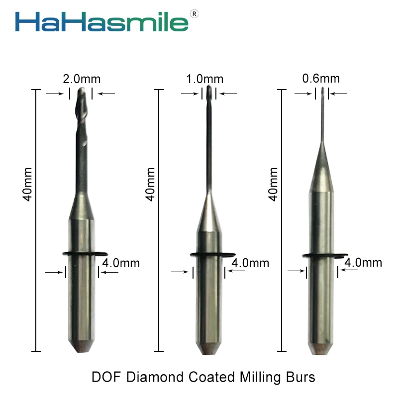 1 шт./набор циркониевые фрезерные боры для стоматологических лабораторий 0 6/1 0/2 мм