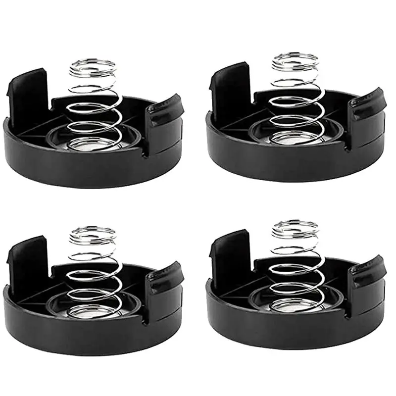 Фото (PQWN) 4 шт. 682378-02 Крышка катушки с пружиной, совместимая с Black + Decker GLC12 GL250 GL310 GL360, замена для триммера №4