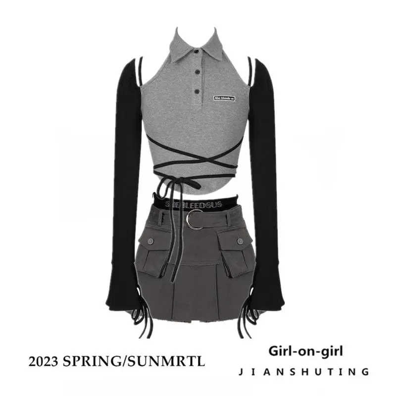 Женский комплект мини-юбки в стиле пэчворк привлекательная плиссированная юбка