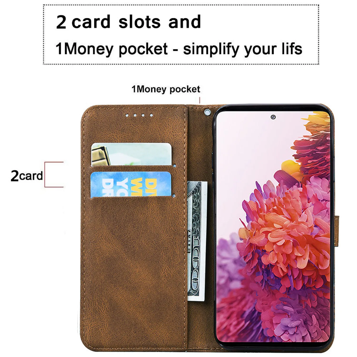Luxury Leather Wallet Case For Samsung Galaxy S22 S23 S8 S9 S10 Plus S20 S21 FE Note 20 Ultra Flip Holder Stand Bags Phone Cover