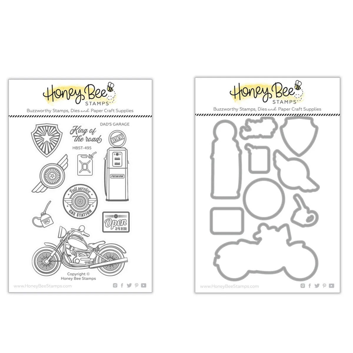 

Dads Garage Motorcycle Metal Cutting Dies Clear Stamps DIY Scrapbook Craft Handmade Make Album Card Punch Embossing Template