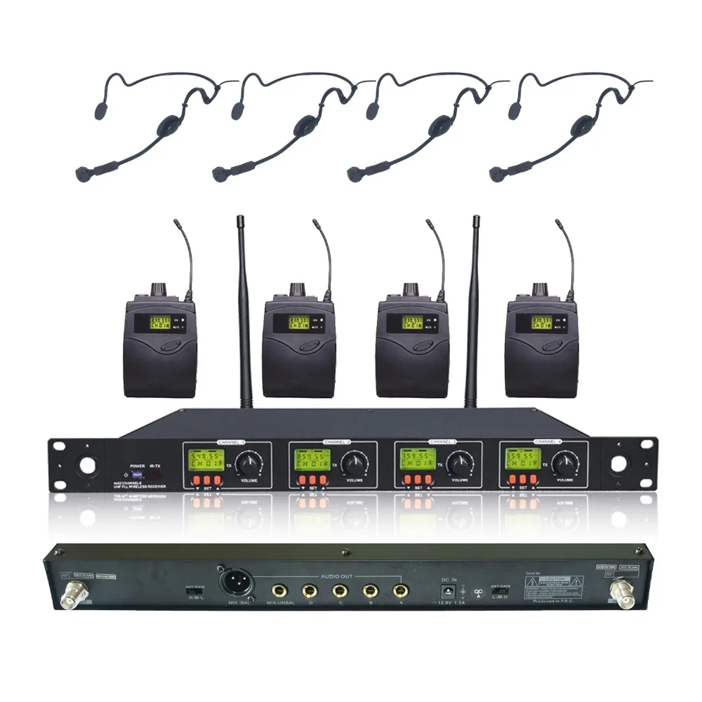 

U4 OK-3B HM-1500 UHF PLL Wireless High Quality Black Headset Condenser Microphone System for Speech