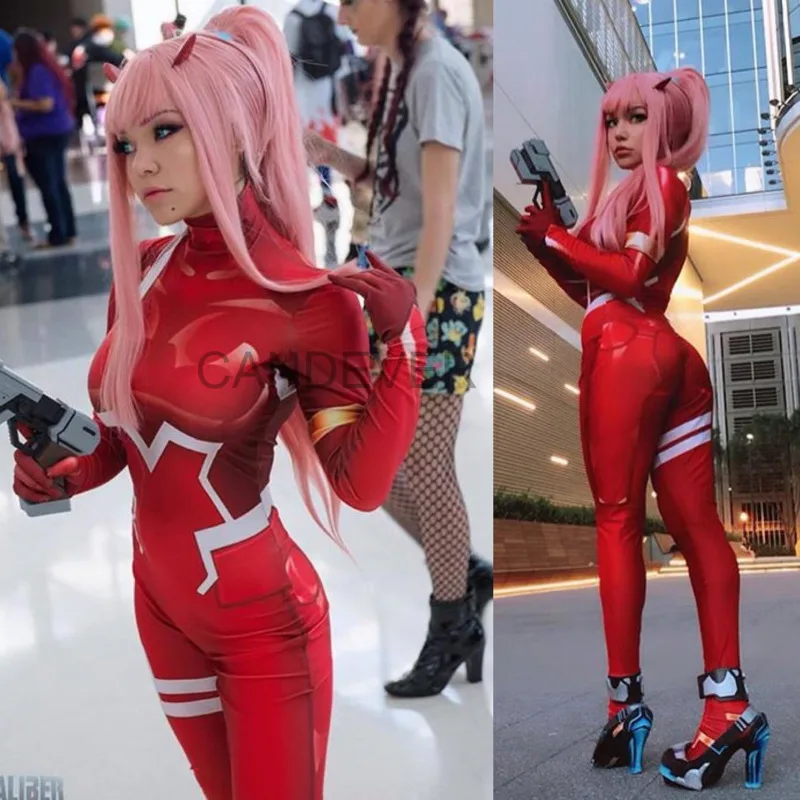 Костюм для косплея Zero Two 002 солидный во Фране хайсозавр принцесса Хэллоуин Черный