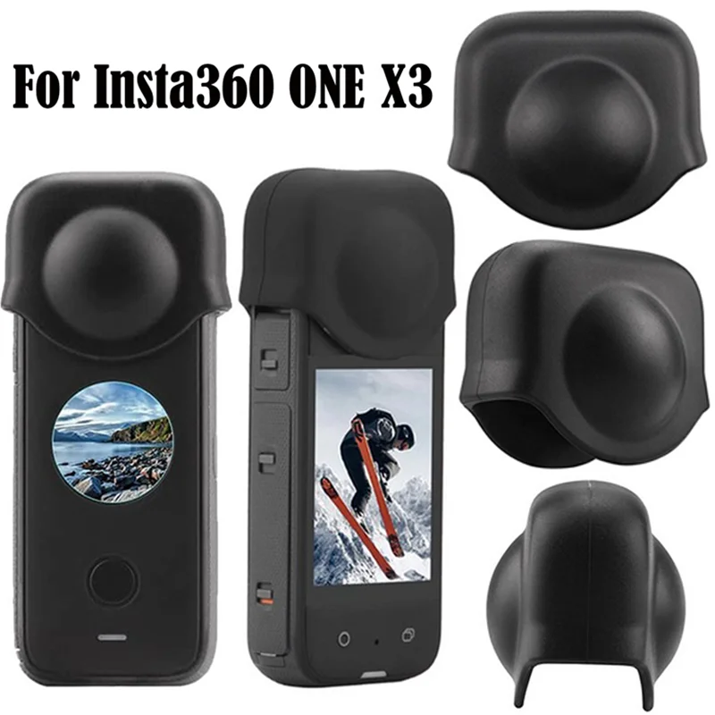 

Anti-Scratch For Insta360 X3 Sticky Lens Guards Dual-Lens Portable Silicone Protective Mod Protector Lens Cap Camera Accessories