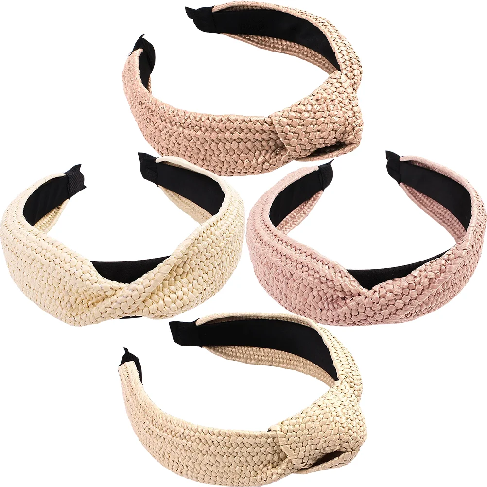 

Женская повязка на голову из рафии, 4 шт.