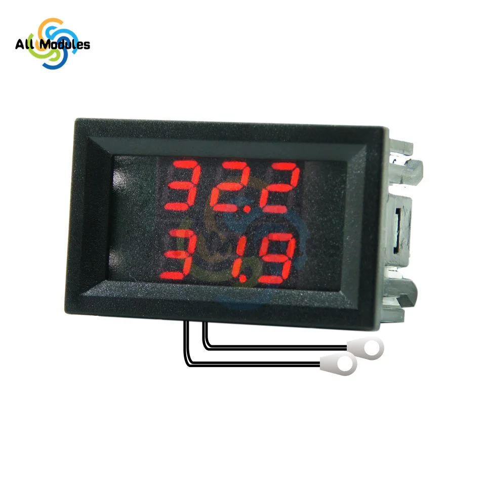 

Двойной светодиодный цифровой термометр diymore