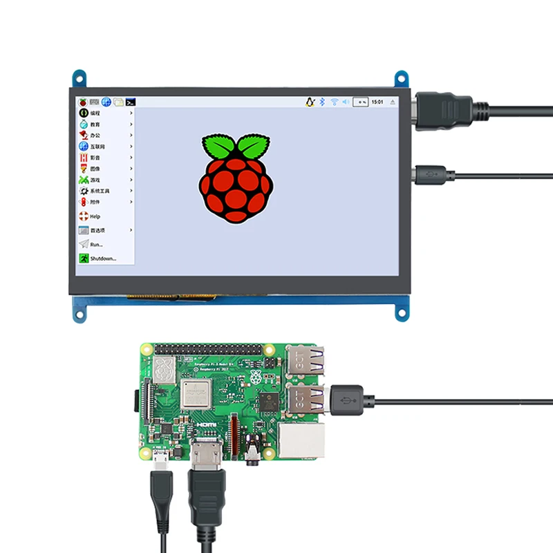 Raspberry Pi 4 сенсорный экран 7 дюймов емкостный ЖК-дисплей 1024*600 800*480 TFT дисплей для ПК