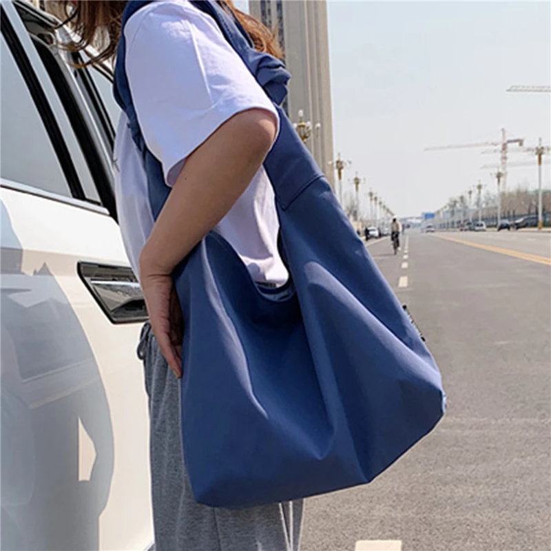 

Women Lazy Style Tote Bag Large Capacity Handbags Shopping Bags Nylon Ladies Designer Shoulder Bag Crossbody Bags