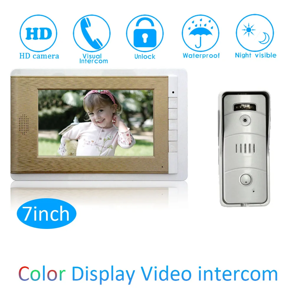 (1 set) Door Intercom Talkback System HD Camera Night Version One to One Monitor Video Door Phone Access Control Drawbench face