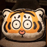 cute big fat face tiger head pillow new car sofa cushions office lumbar support gifts for men and women