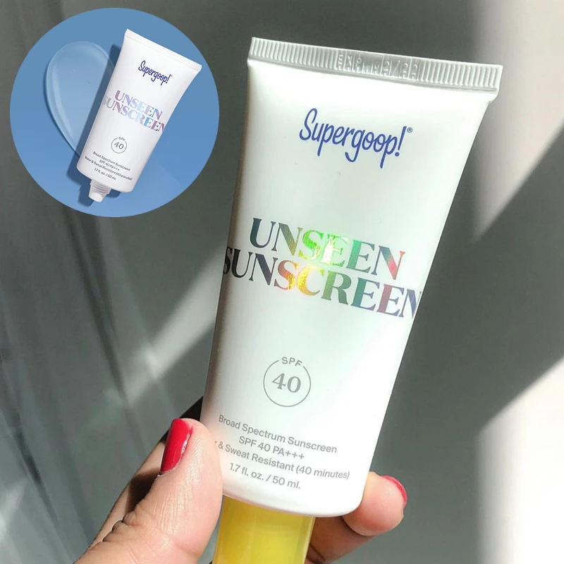 

Supergoop Primer Make Up Base Unseen Sunscreen Broad Spectrum Face Primer SPF40 Beauty Health Makeup Base De Maquiagem 50ml