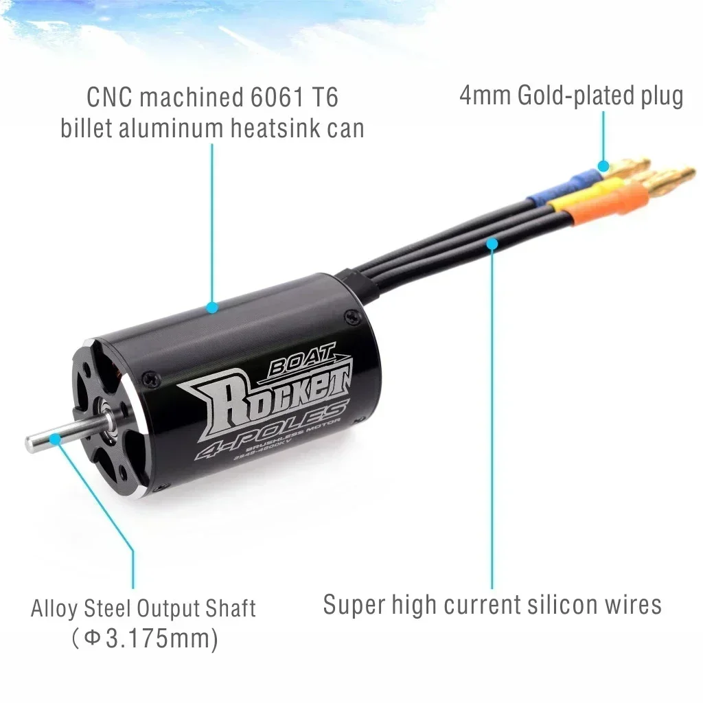Фото Surpass Hobby Rocket RC 2948 2958 2968 Бесщеточный двигатель для радиоуправляемой электрической лодки Мотор Traxxas Feilun Детали для обновления лодки с рыболовной приманкой №3