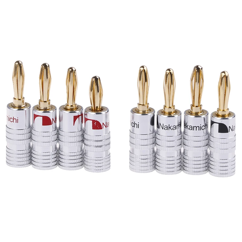 

4 шт., 2 пары, 24 к позолоченные разъемы