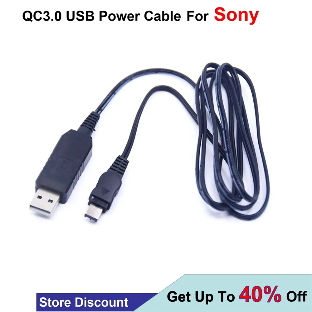 

AC-L10 AC-L100 AC-L15 Adapter QC3.0 USB Power Cable For Sony Cybershot DCR-TRV MVC-FD DSC-S30 DSC-F707 DSC-F717 DSC-F828