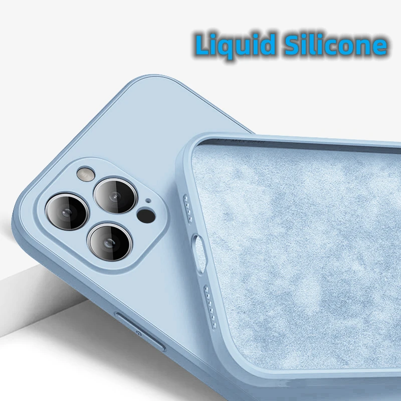 

Luxury Thin Soft Liquid Silicone Phone Case For iPhone 12 13 11 Pro Max 12 Mini Case Cover For iPhone X XR XS Max 7 8 Plus Cases