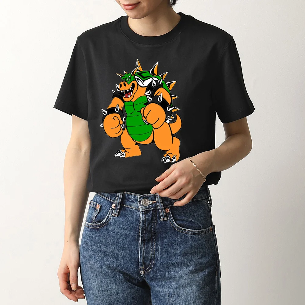 

Men/women Harajuku Bowserzilla Game Monster Shirt Anime Monster Cartoon Printed T-shirt Street Kawaii Casual Clothes Tees Tops