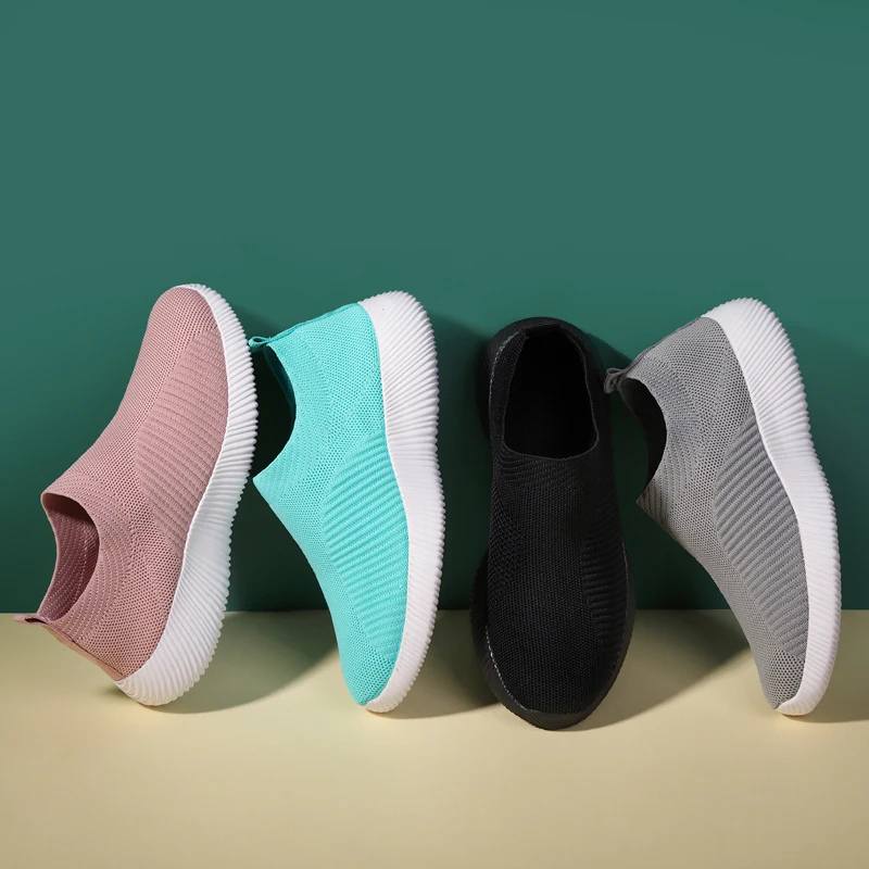 Women Sneakers High Quality Women Tennis Shoes Slip on Flats Shoes Women Loafers Tenis Feminino Walking Flat  Zapatillas