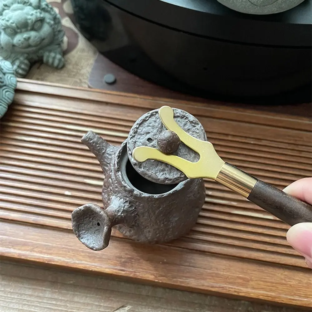 Фотофон с деревянной ручкой и вилкой для горячего чая из чугуна