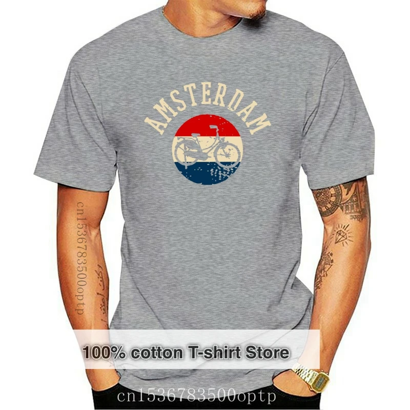 

Fashion Amsterdam Netherlands Tshirt For Men Outfit Men's Tshirts Crew Neck Short Sleeve