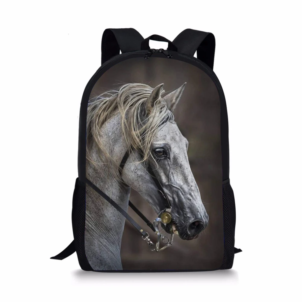 Horse Printing Backpack for Kid Shoulders Bag Fashion School Bag for Teenage Girl Children Travel Plecaki Szkolne