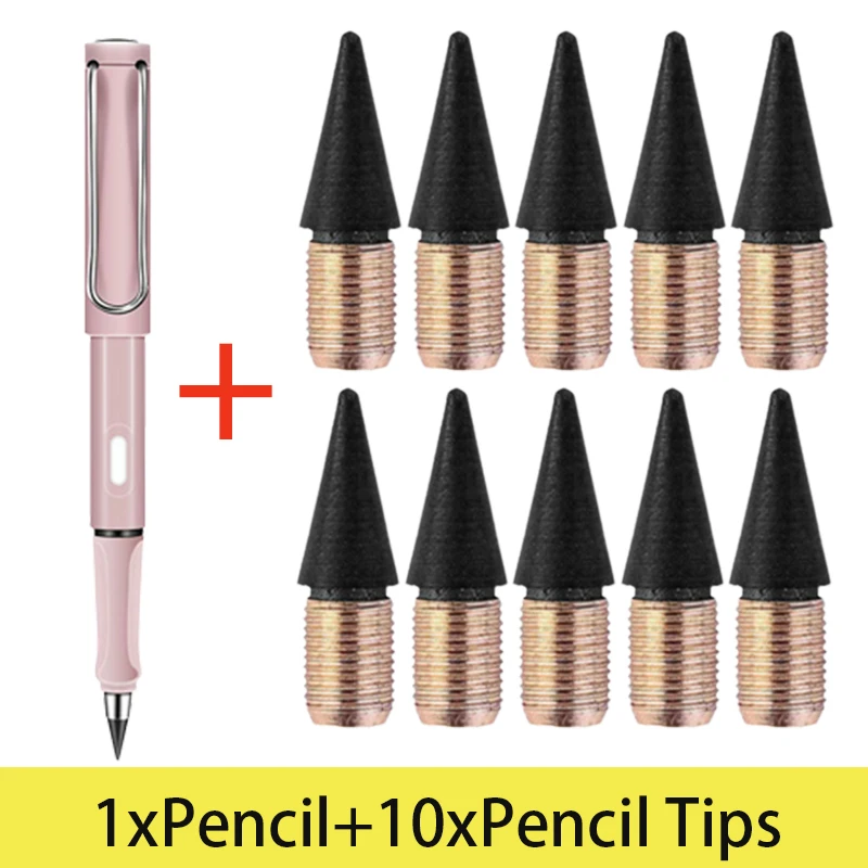 

11Pcs Unlimited Writing Pencil Durable No Ink Eternal Pen Art Sketch Painting Tools Kid Gift School Stationery