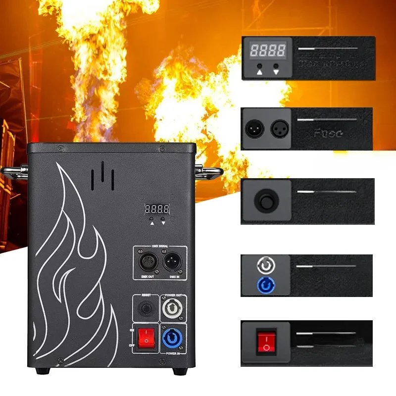 100 Вт DMX квадратный реальный огонь машина проектор диско DJ Пламя сцены