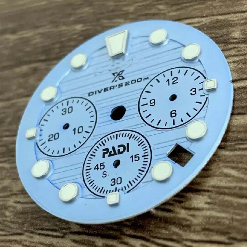 Watch Accessories  30mm Dial And Hands Quartz Ripple Dial / Hands Only for Japanese VK63 Movement