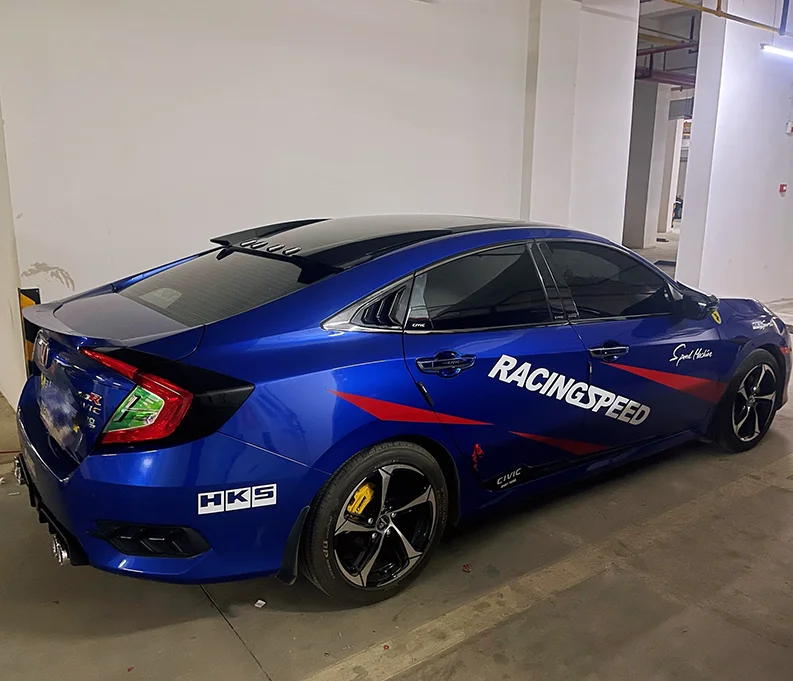 

New Design For Honda Civic 2016-2020 Sedan Civic Sedan TYPE-R Style ABS Plastic Carbon Fiber Look Rear Trunk Wing Roof Spoiler
