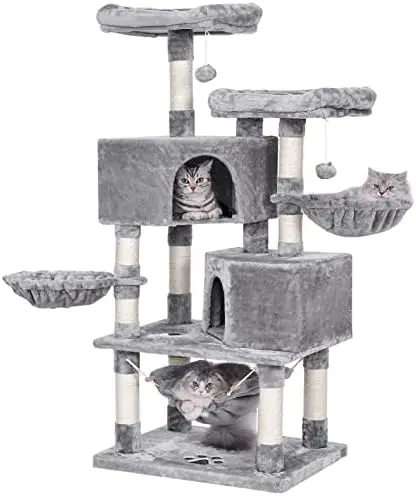 

Multi-Level Cat Tree Condo for Indoor Cats with Sisal Scratching Posts/Perches, Cat Tower Furniture for Large Cats Kitty Activit