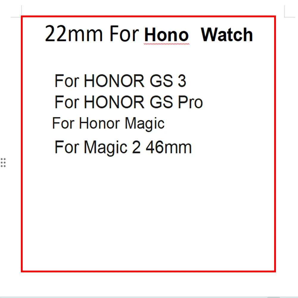 Фото Ремешки для часов MagicWatch 22 мм для HONOR Watch GS 3/GS Pro, силиконовые ремешки, ремешки для HONOR Magic Watch 2, 46 мм, браслеты, браслеты №2