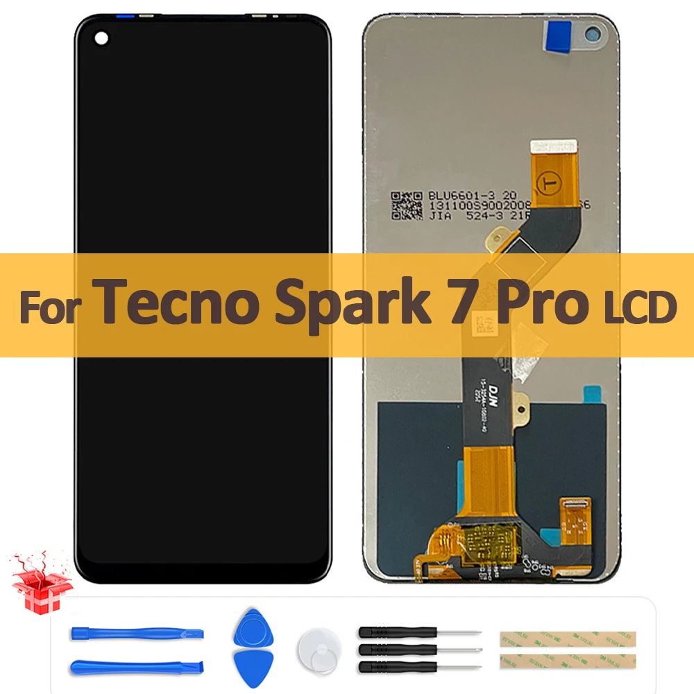 

Оригинальный ЖК-дисплей 6,6 дюйма для Tecno Spark 7 Pro, ЖК-дисплей для модели Tecno Spark 7Pro, замена панели экрана