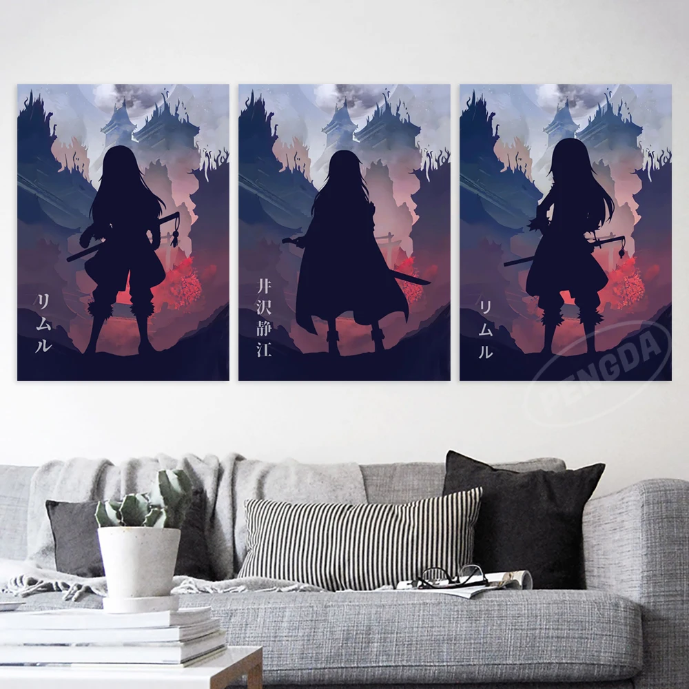 

Wall Art Shizue Izawa Canvas Shion Pictures Souei Home Decor Benimaru Painting Shuna Prints Rimuru Tempest Poster Living Room