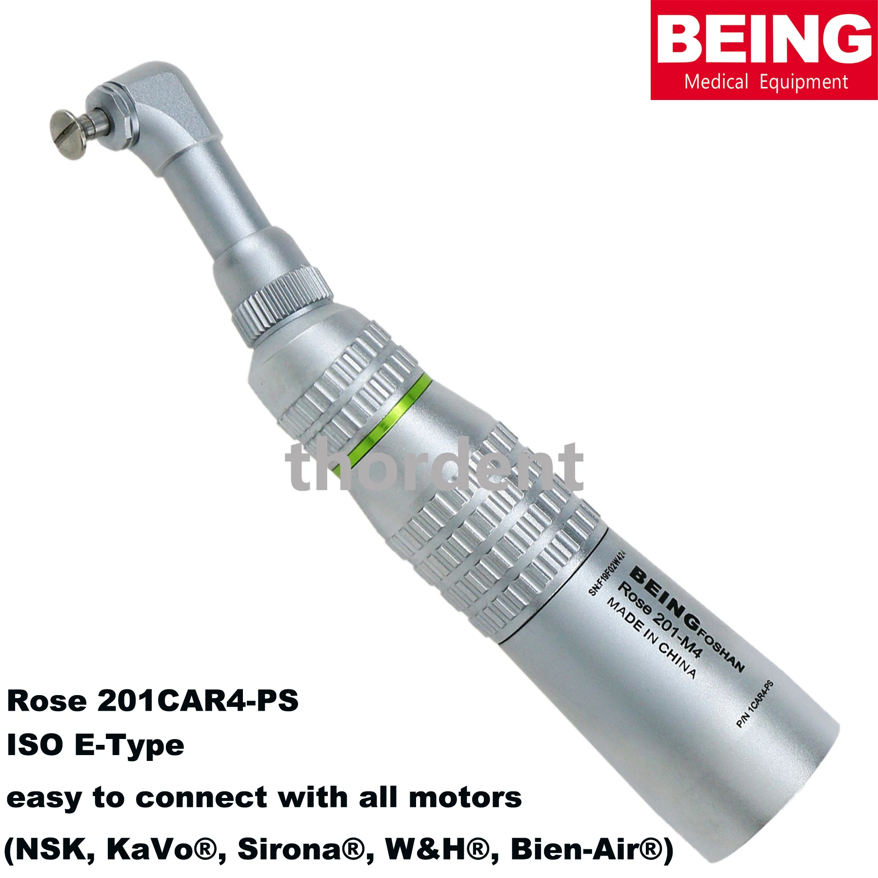 BEING Dental Hygienist 4:1 Contra Angle Prophy Handpiece Snap-on Cup 201CAR4-PS