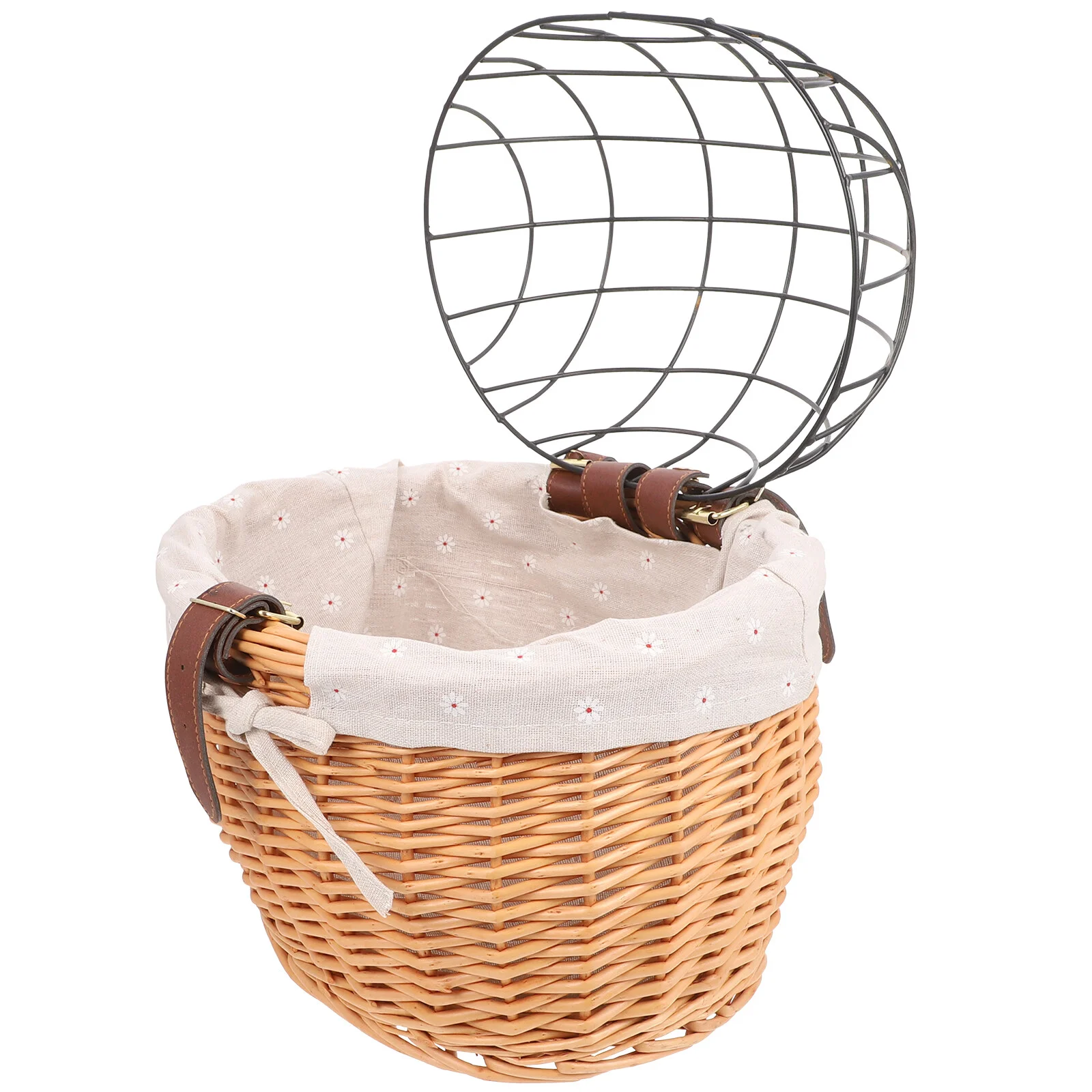 

Dog Accessories Small Dogs Front Basket Bicycle Seat Iron Pet Bike Cycling Carrier Bag