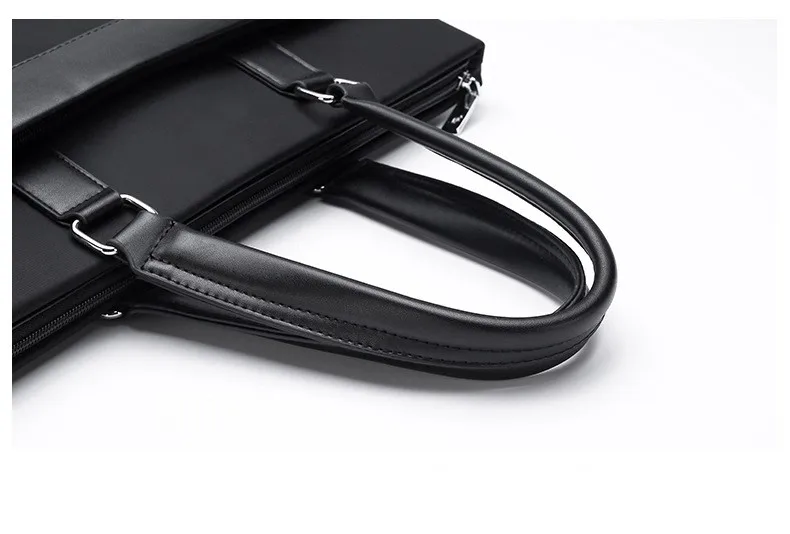Business Handbag Leisure Laptop Bag Computer Fashion PU Document Case Men's Shoulder Briefcase Letter Print Logo