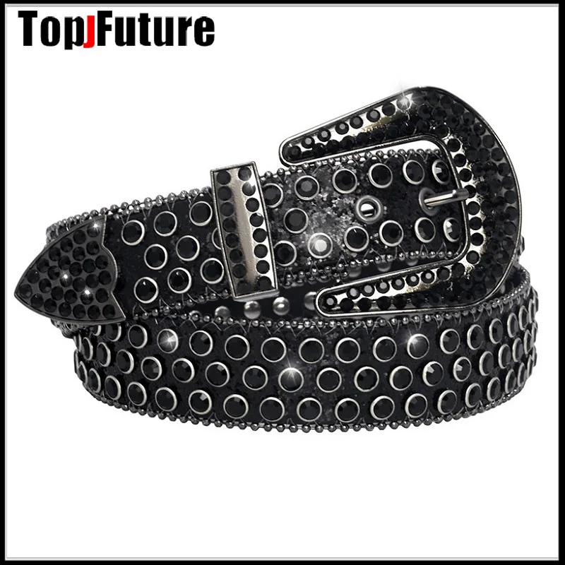 Женский шикарный ремень 4 цветов роскошный со стразами в западном стиле