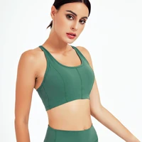 women sports bra high elastic supportive push up sexy tops with beautiful back padded crop top workout fitness running underwear