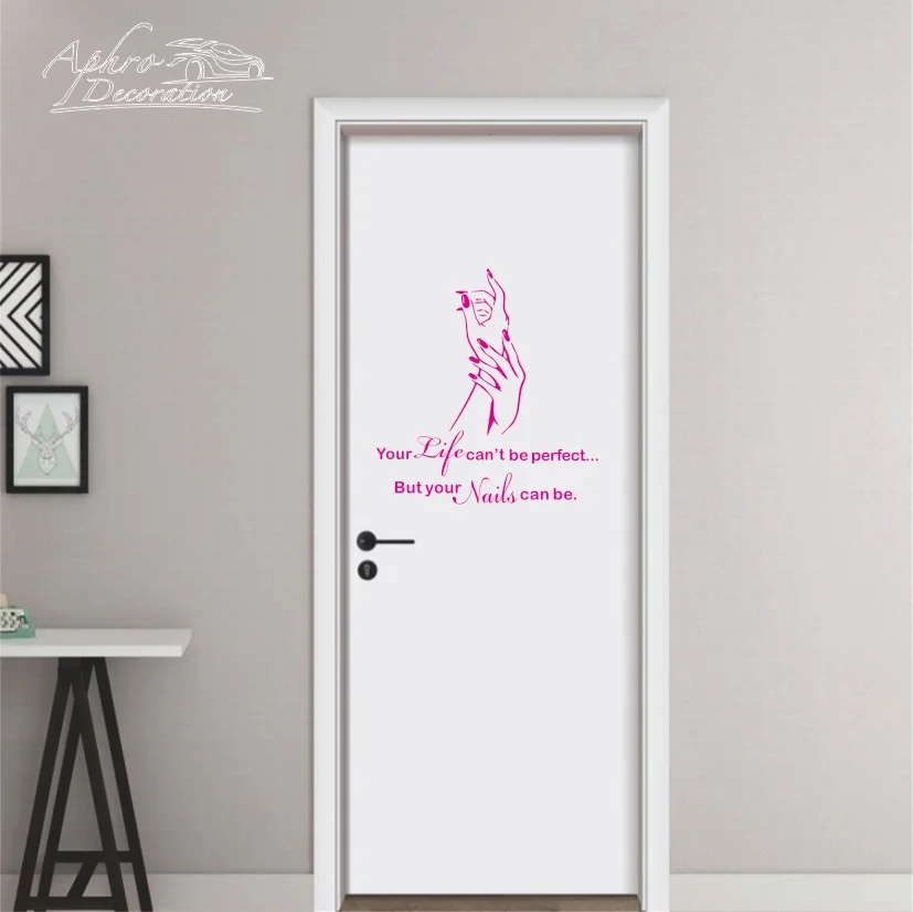 Красота ногтей салон маникюр цитаты стикер стены искусство съемный домашний